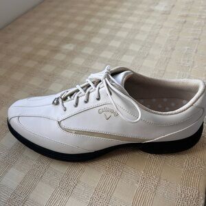 Women's  White Leather Callaway Golf Shoes 8.5